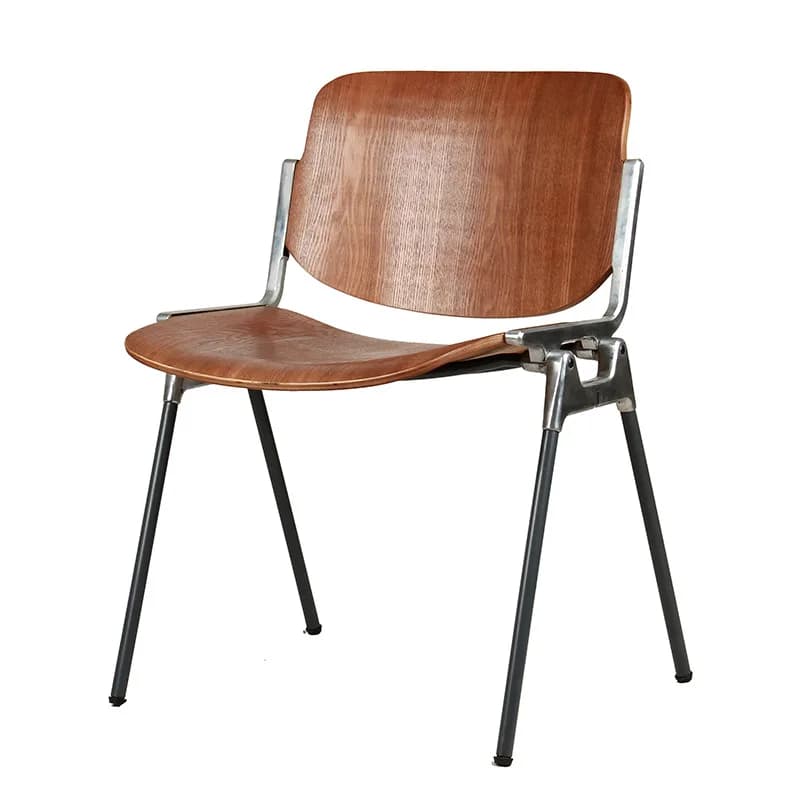 Medieval dining chair, wrought iron modern casual home dining table and chairs, backrest soft bag chair