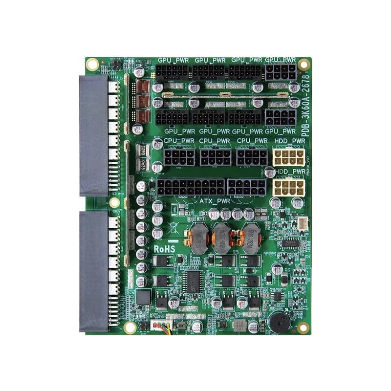 CRPS 1+1 Redundant Power Backplane 3000W Modular Server PSU Adapter Board PDB Breakout Plate