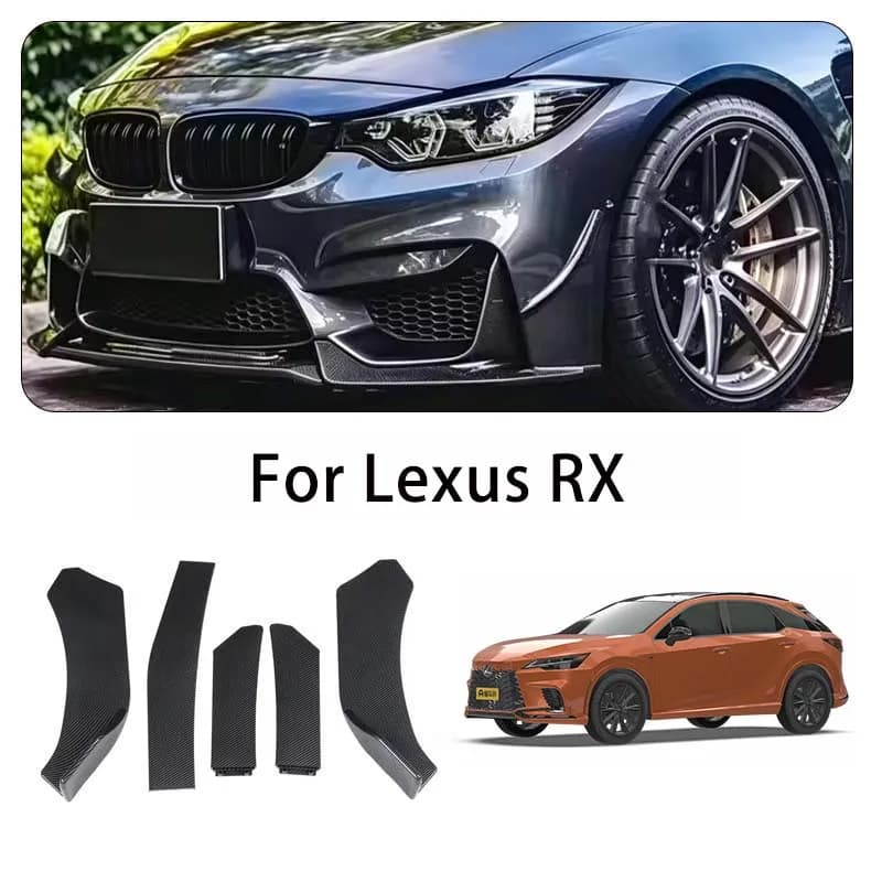 For Lexus RX body kits 5-Segment Adjustable Front Bumper Lip Splitter Body Kit