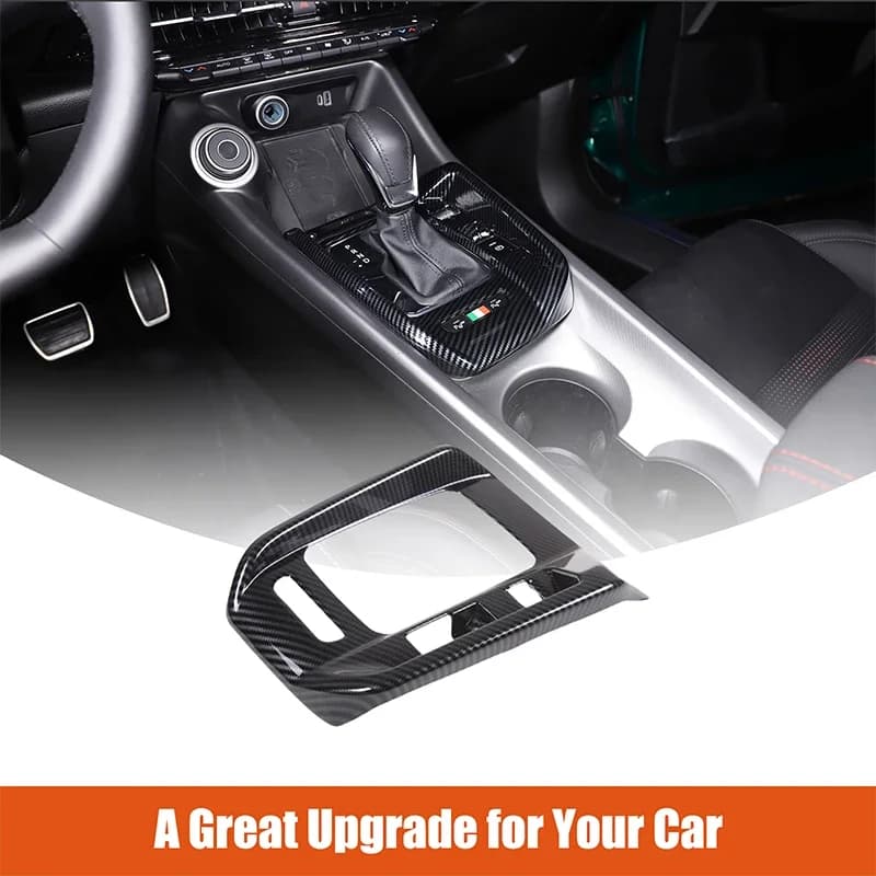 ABS Carbon Fiber Car Central Control Gear Shifter Panel Frame Cover For Alfa Romeo Tonale 965 2022-2024 Trim Car Accessories