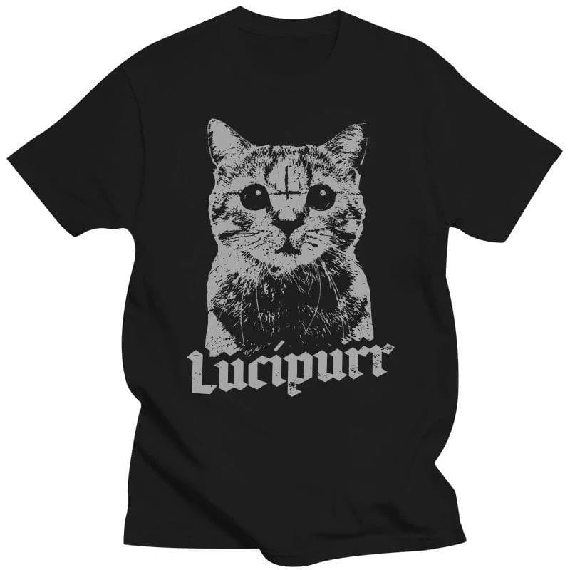 Lucifer Occult Satanic Cat Men Clothing Lucipurr Antichrist Baphomet 666 TShirt My Body My Choice Girlfriend Gift Vintage Tshirt