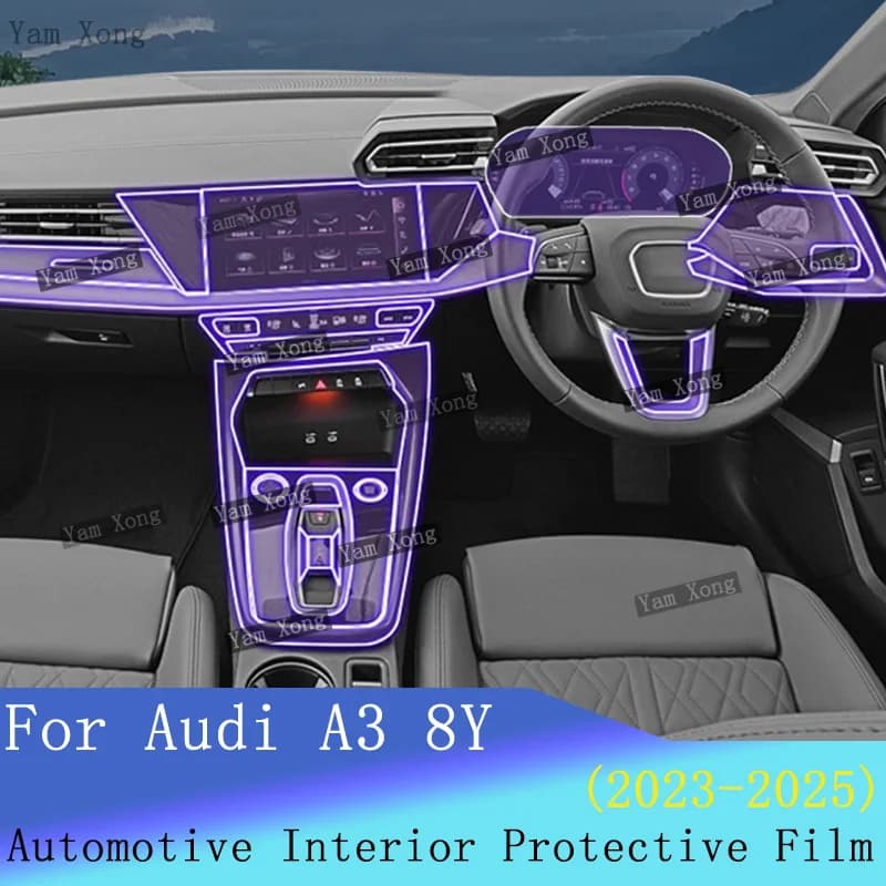 Car Navigation screen Wrap Sticker For Kia EV3 2026 Full set interior Film Gear Panel Transparent Protection Films Accessories