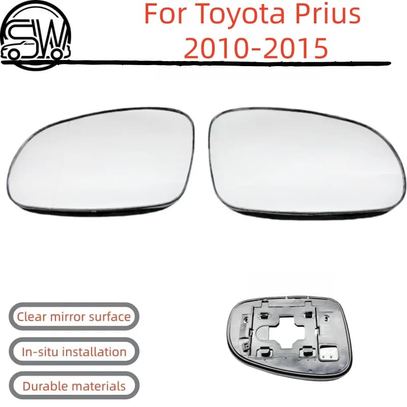 For Toyota Prius 2010-2015 Rearview Mirror Glass Heated.