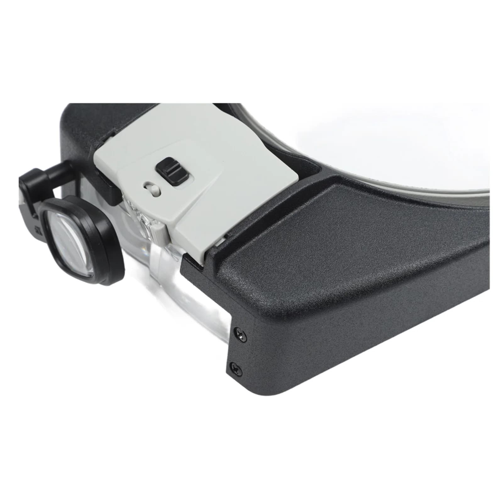 Comfortable Headband Magnifier with Dual Side LED Lights and 1.5x 3x 6x 8x Magnification for Long Duration For Precision Tasks