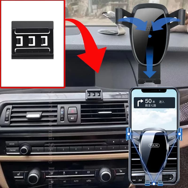 Car Mount for BMW 5 Series F10 F11 F07 2010~2016 Air Vent Mobile Phone Holder Cellphone Bracket Gravity Stand Auto Accessories