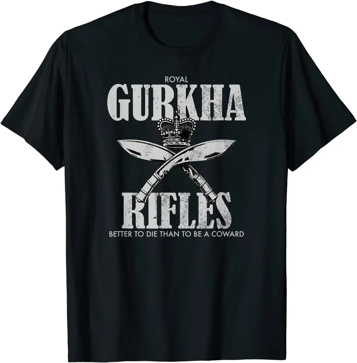 Better To Die Than To Be A Coward. Royal Gurkha Rifles Phrase T-Shirt. Summer Cotton O-Neck Short Sleeve Mens T Shirt New S-3XL