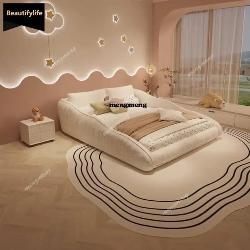 D80 Surround Dormitory Double Bed Bedrooms Decoration Lounges Luxury Double Bed Modern Household Cama Matrimonial Furniture Home