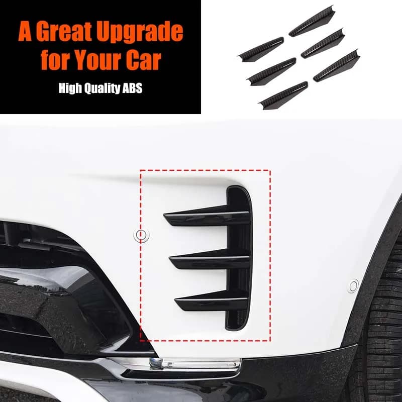 For Land Rover Discovery Sports 2024 2025 2026 ABS Glossy Black Front bumper Canards Fins Trim Car Modification Accessories