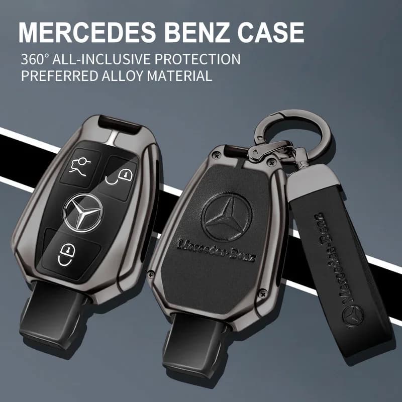 Alloy Style Car Key Case Cover Shell Fob Key Case Waterproof Durable For Mercedes Benz A B G R Class GLA GLK W176 W204 W251 W463