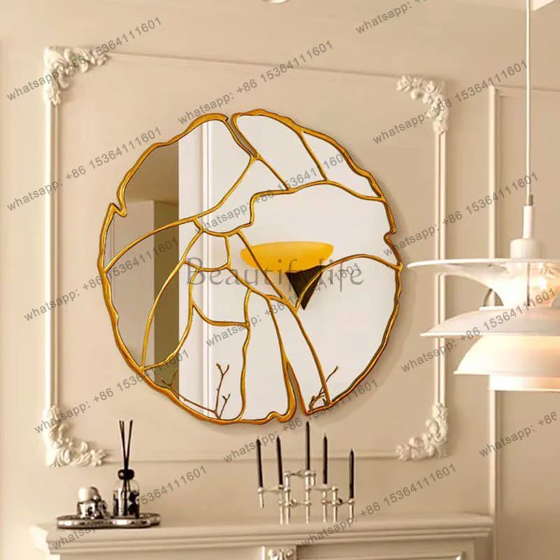 LSFunky Luxury Mirror Decoration Modern Wall Nordic Accessories Irregular Cloud Mirror Aesthetic Star Espelhos Home Decorations