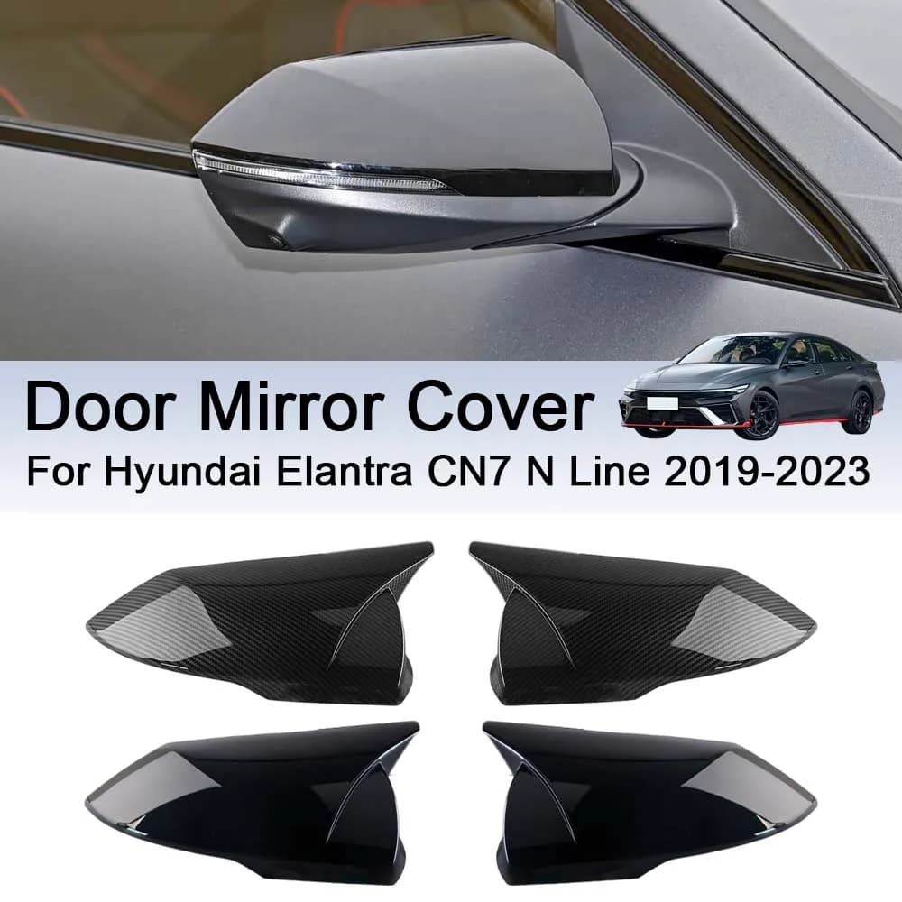 Car Rearview Accessories Door Mirror Cover For Hyundai Elantra CN7 N Line 2020-2023 Modify A Car Car Decoration Upgrade