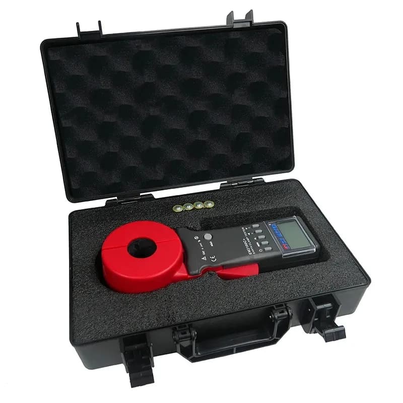ETCR2100C+ Clamp Ground Resistance Tester 0.01-1200Ω 20A Leackage Current Meter 0mA-20A Loop Resistance Measure  Ammeter
