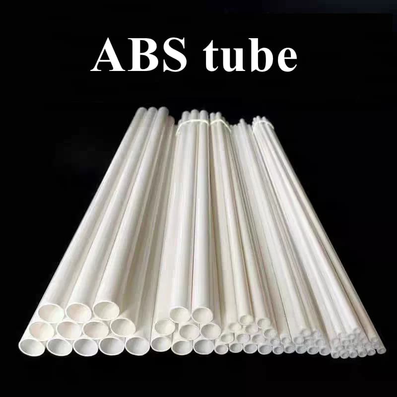 White ABS Round Plastic Pipe water Tube Hollow bracket Pipe OD /3/4/6/8/9/10/12/15mm x Length 500mm DIY Plastic Material