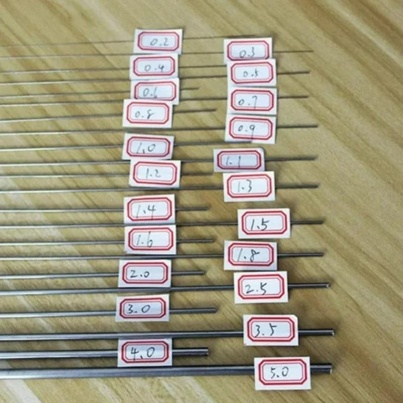 304 Stainless Spring Rod 0.2/0.3-6mm Length 500mm 6-40Pcs Elastic Steel Wire Bar
