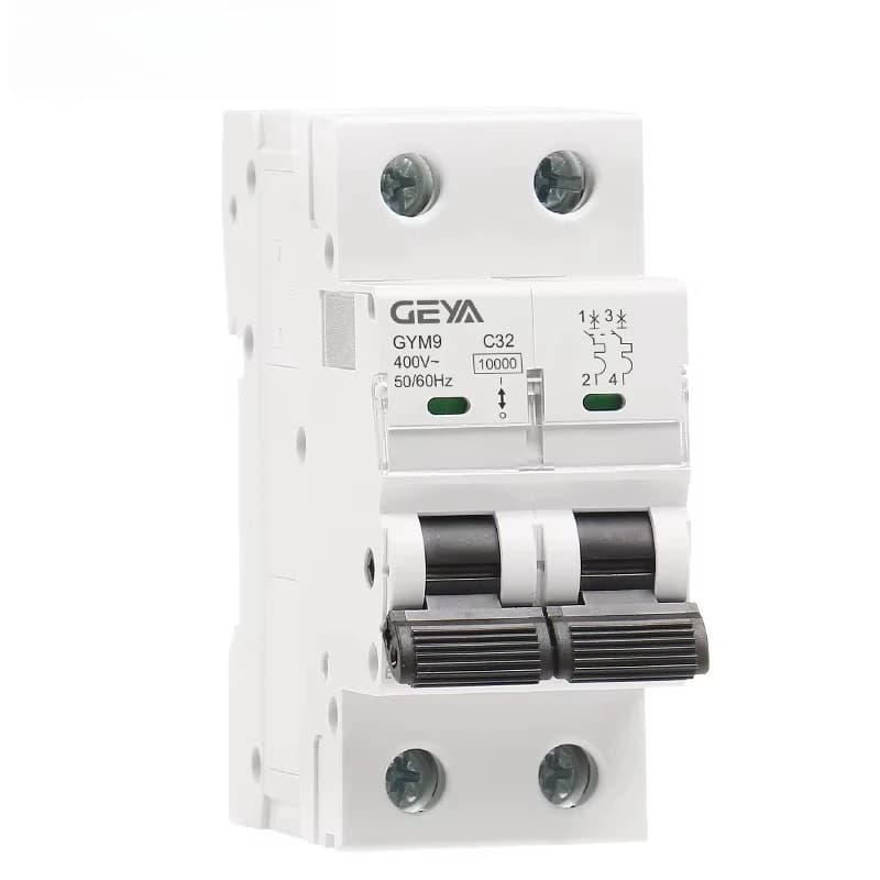 2PCS GYM9 1P 2P 3P 4P 10KA MCB From 1A to 63A High Breaking Capacity Miniature Circuit Breaker with CE Certificate