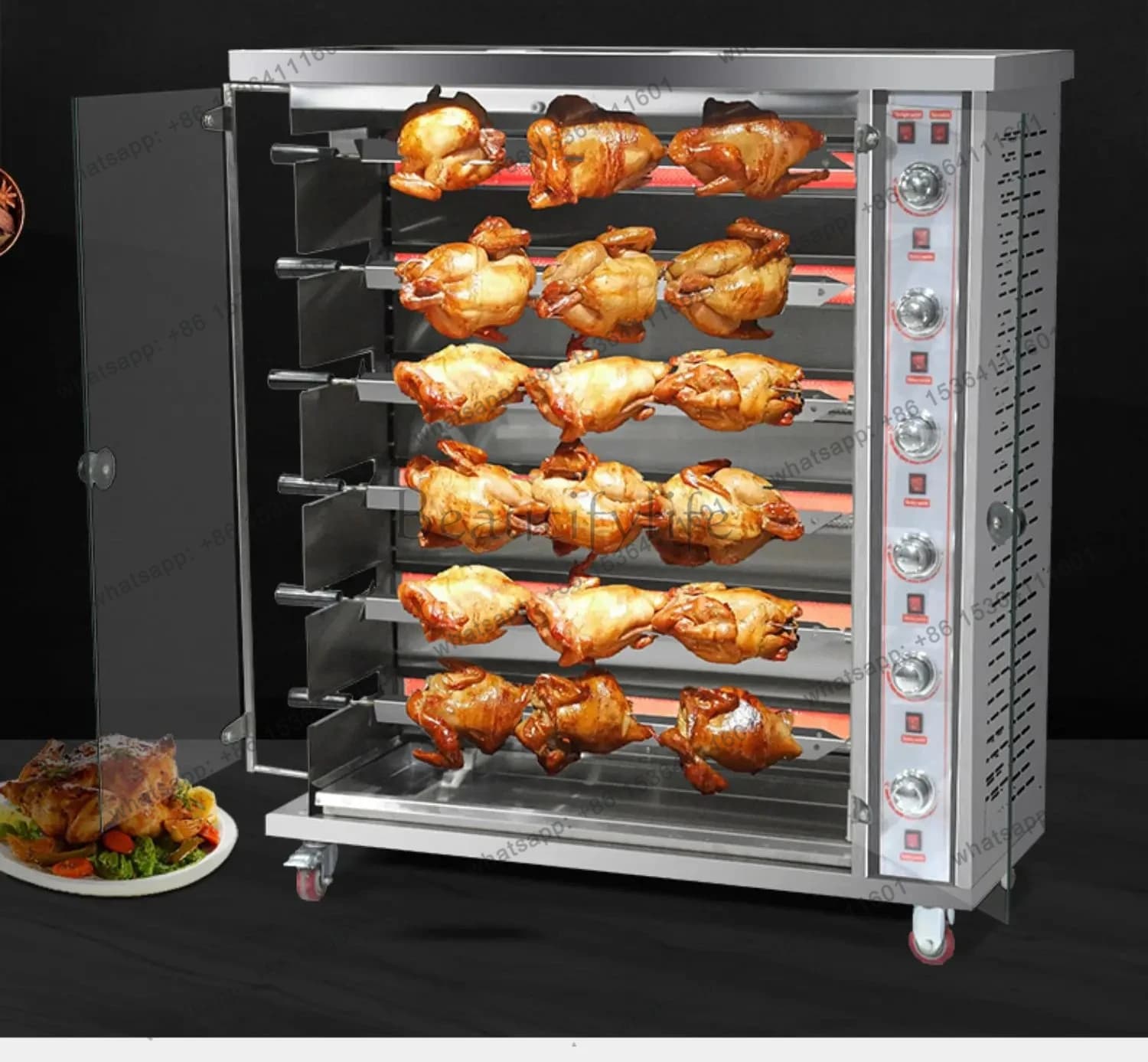 Rock Orleans Roast Chicken Oven Rotating Automatic Commercial Machine