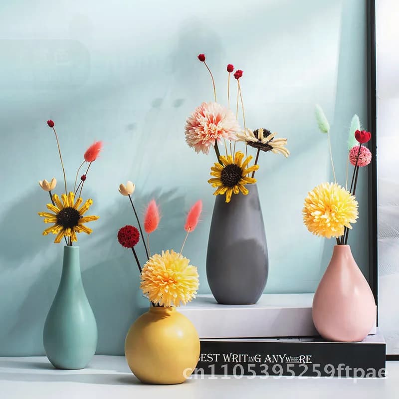 Simple Small Flower Insert Desktop Jewelry Small Vase Living Room TV Cabinet Starling Decoration Handmade