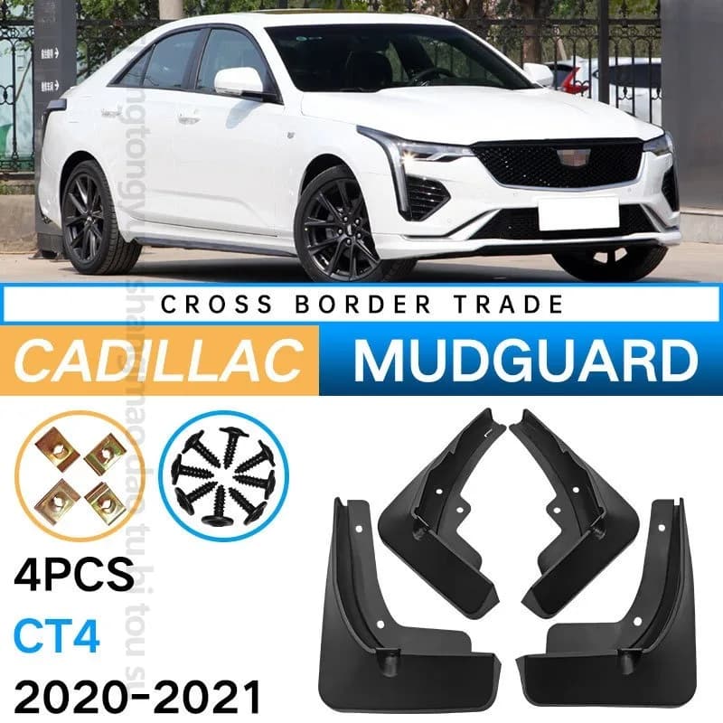 Auto Exterior Decor Accessories For Fender Mud Flaps For Cadillac CT4 2020-2021 Vehicle Splash Guard Mudguard Black