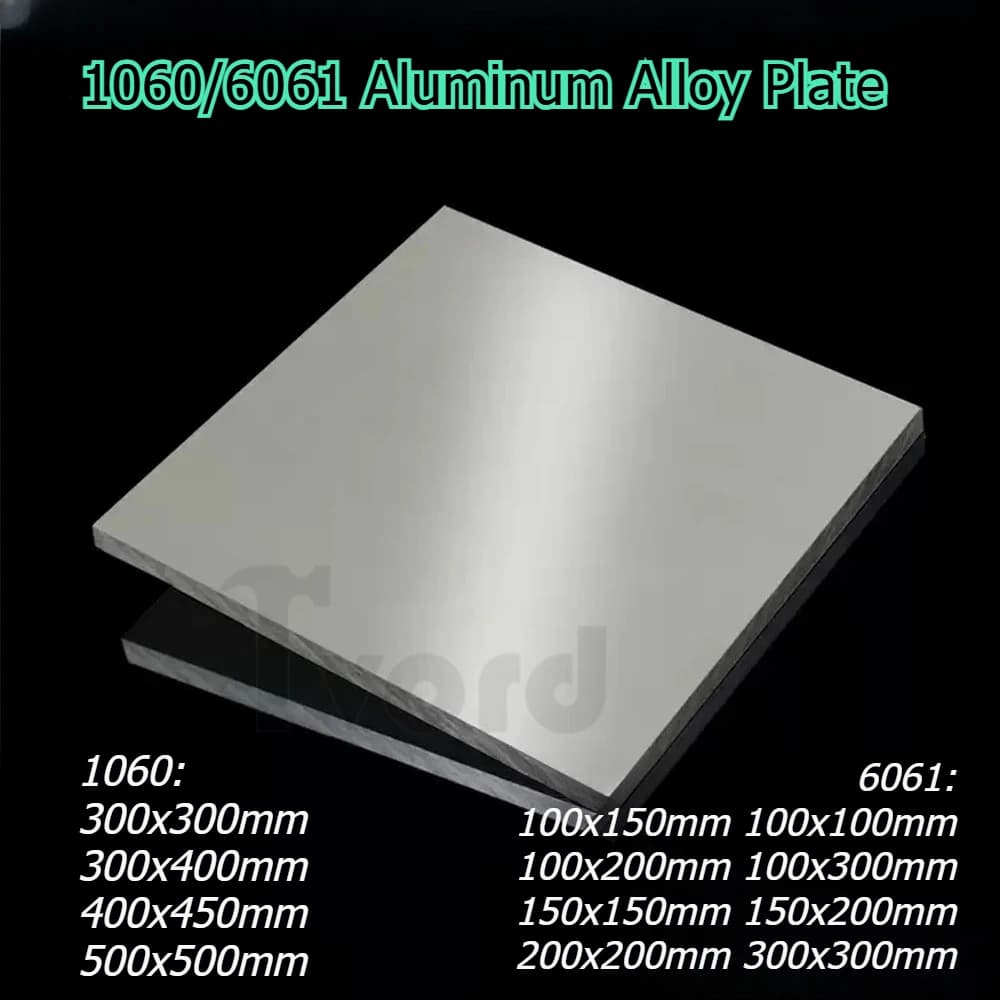 1Pcs 1060 6061 Aluminum Metal Sheet Thickness 3mm 4mm 5mm 6mm 8mm 10mm Aluminum Flat Plate DIY Frame Metal Width 100mm~500mm
