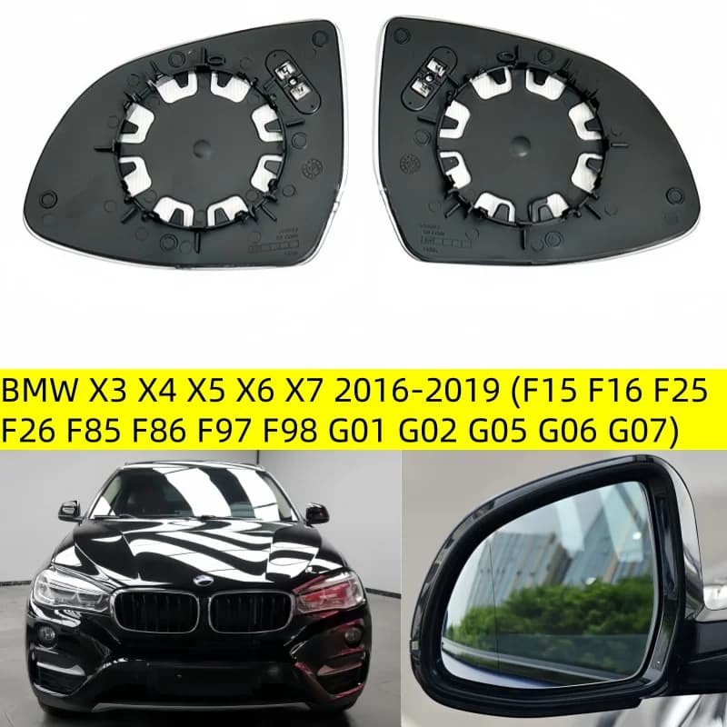 Suitable for rearview mirror lenses and heated glass of BMW X3-X7, F15, F25, G01, G02, G05. Lh-51167291219. Rh - 51167291220
