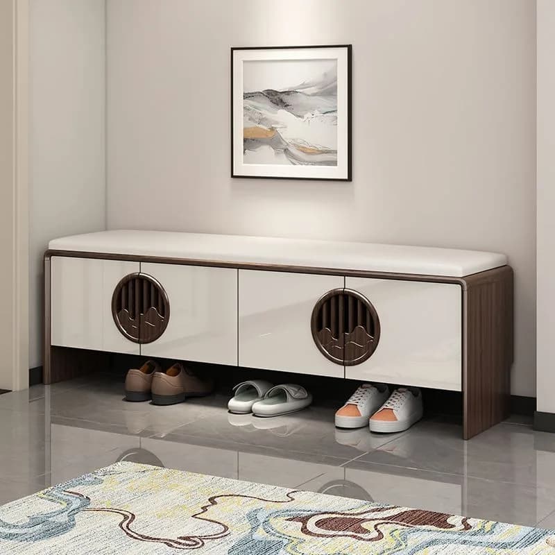 Household door shoe rack can be seated into the home shoe cabinet soft package integrated into the door shoe stool