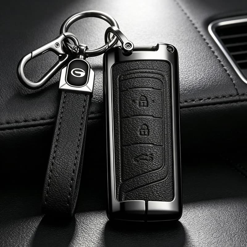 Car Key Case For GAC Trumpchi GS4 GM8 GA3 GA6 SGS7 GA4 GS5 GS3 Legend GS8 Car Key Case Cover Zinc Alloy Leather Shell