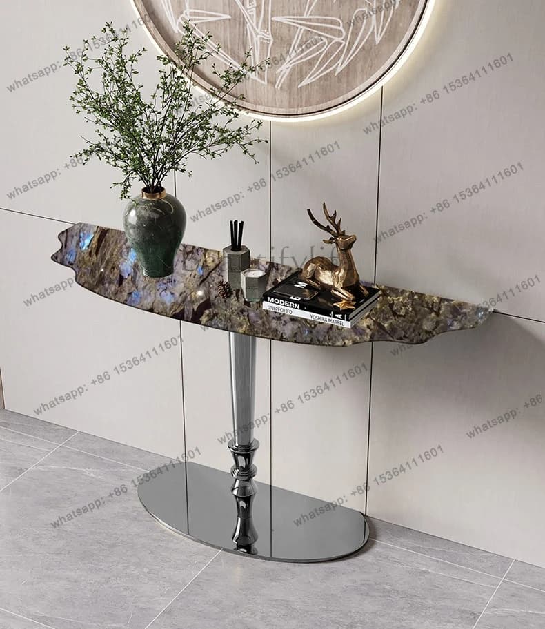PG New Italian light luxury marble luxury stone entrance table high-end entrance entrance platform