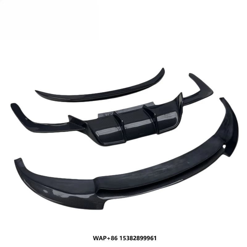 F12 M6 Carbon Fiber Parts Fit for 6 Series 2012-2016 Year M6 V Style Carbon Fiber Front Lip Rear Lip Spoiler Carbon Auto Parts