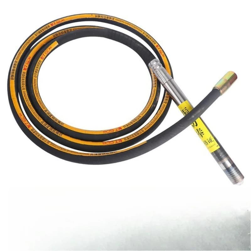Electric portable steel-braided concrete vibrator, construction site plug-in vibrator