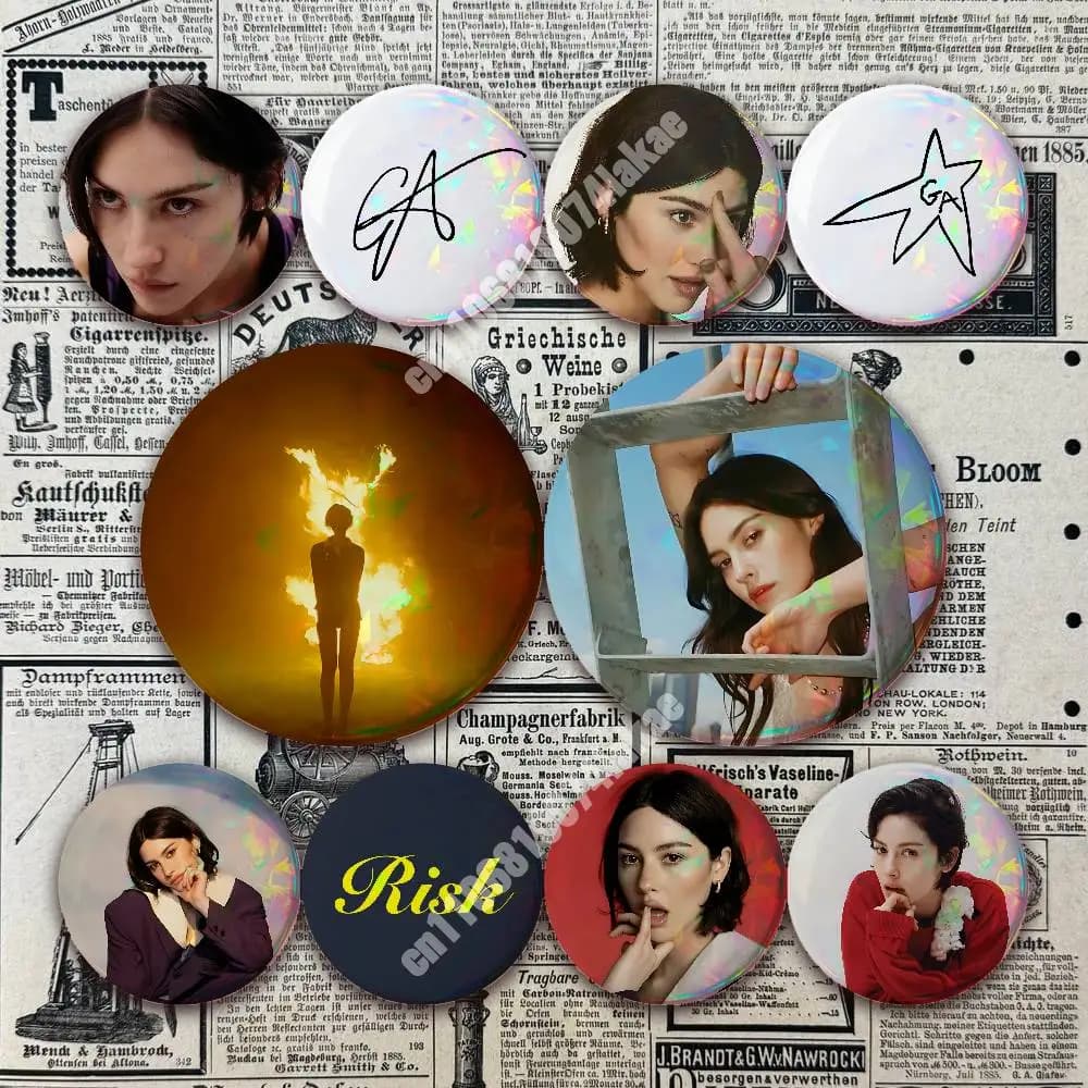 G-Gracie Abrams-S Daughter From Hell Button Badge 2PC Sets for Bags & Clothes & Accessories Metal Pin Stylish Decoration