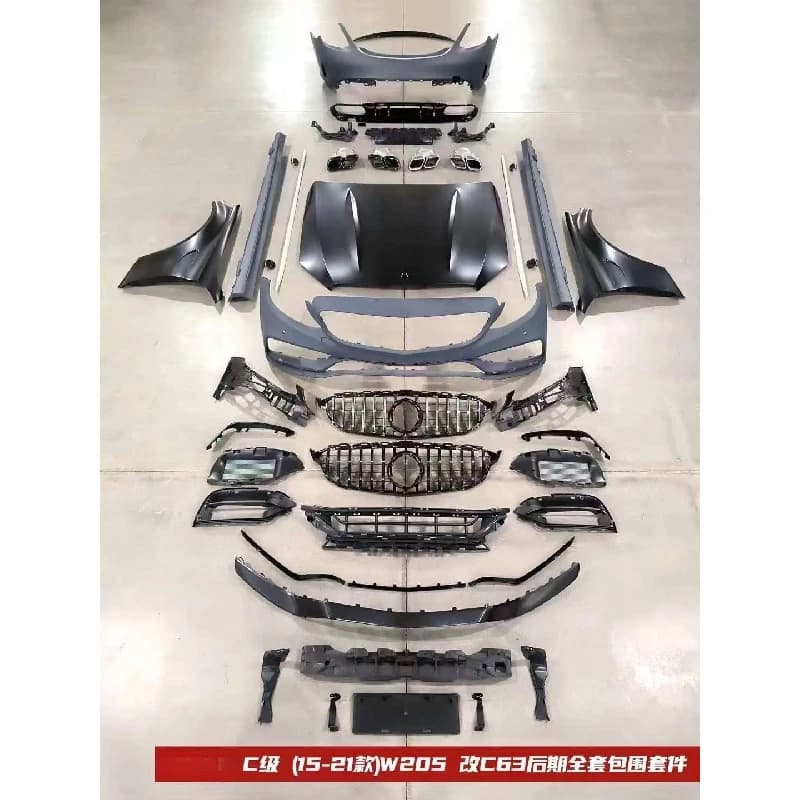 Hongsheng High Performance Products Suitable for C-class/W205/Grill/Fenders/Hood C63 Body Kit