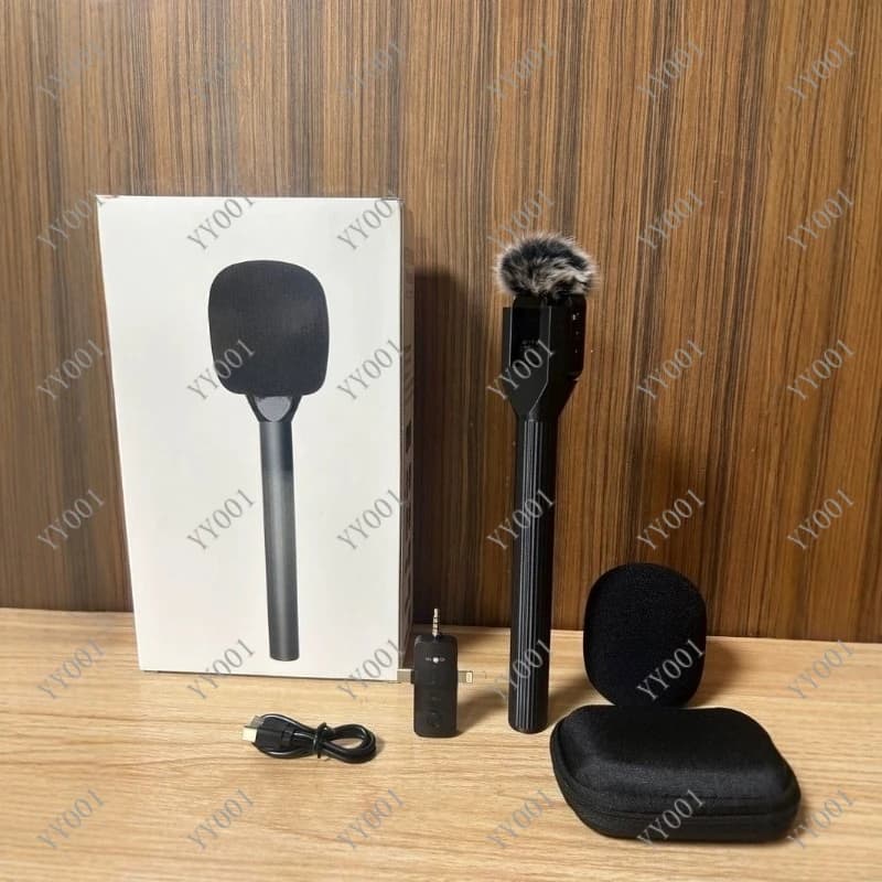 2.4G Wireless Handheld Interview Microphone Noise Reduction Mic for Video Recording