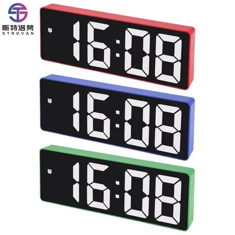 Multifunctional LED Electronic Clock Battery Plug-in Dual-purpose Bedside Alarm Clock