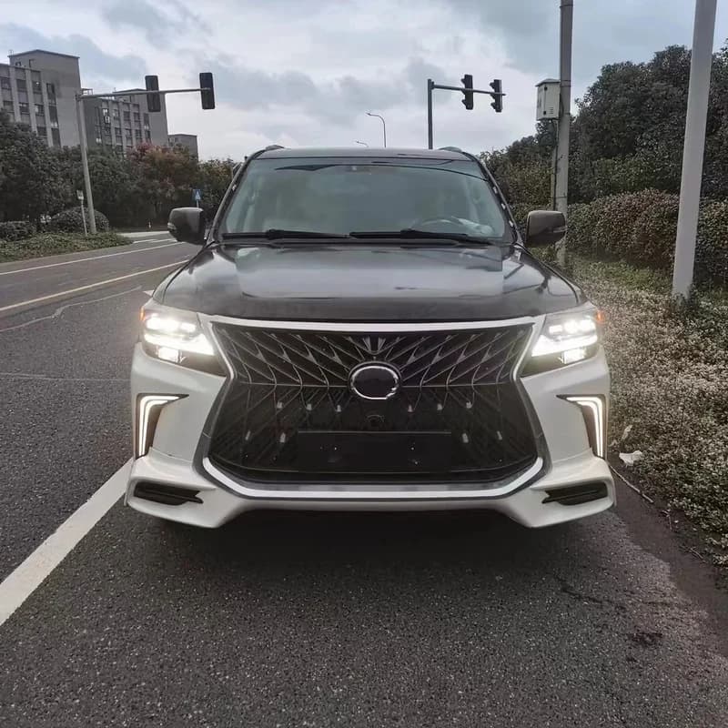 High Quality 2008-2015 LX570 Upgrade To 2016 Style Body Kit Front Bumper Headlight Conversion Accessories