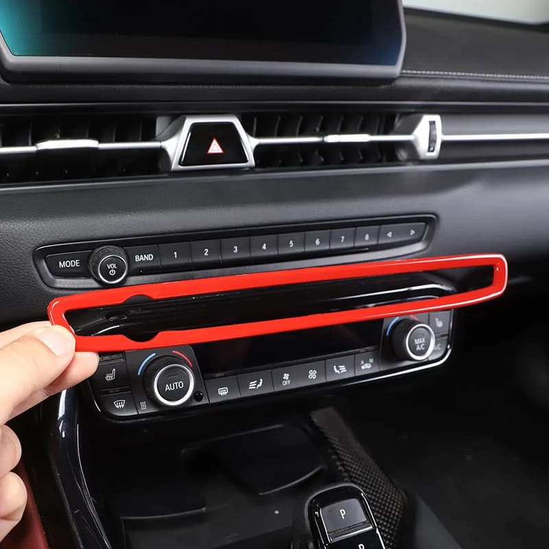 For Toyota GR Supra MK5 A90 2019-2026 ABS Carbon Fiber Car Car Center Control Volume Knob Frame Trim Interior Car Accessories