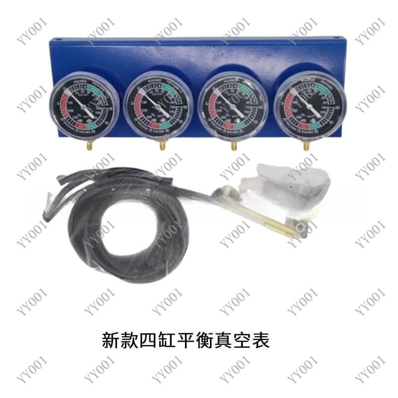 Motorcycle 4-Carburetor Synchronizer Vacuum Gauge Balancer Tool for Engine Tuning Maintenance