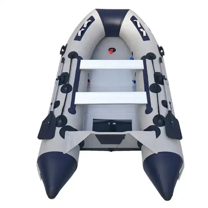 SLEIGH 7/8 Person 1.2 mm Thicken PVC Inflatable V Shape Aluminum Floor Keel Speed Assault Boat for Scuba Diving Emergency Rescue