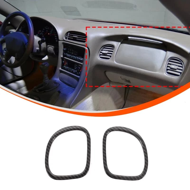 ABS Carbon Fiber Passenger Side  Dashboard Vent Frame  for  1998-2004 Corvette C5  Car Accessories