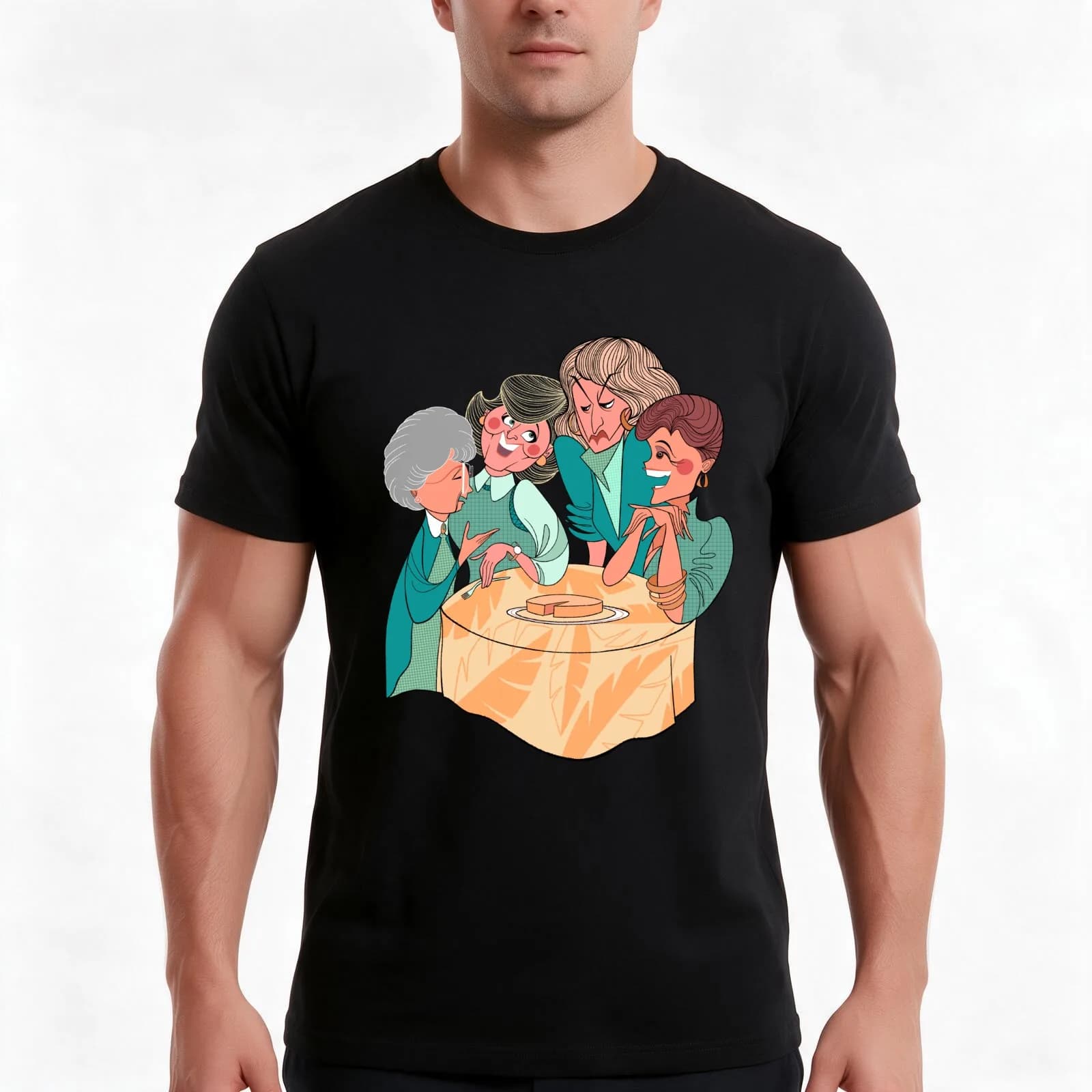 Golden Girls T-Shirt, Summer Casual Cotton Tee, Oversized Streetwear Tops, Vintage Graphic Print, Loose Fit Short Sleeve