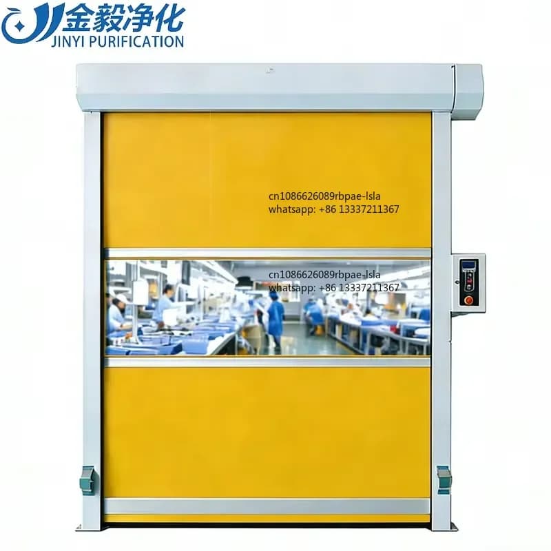 CE Certified High Speed Roll-up PVC Door Electric Automatic Induction PVC Roll up Door Curtain Industrial for Clean Workshop