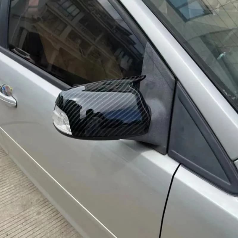 Car Rearview Side Mirror Cover  Wing Cap Sticker Fit For Ford Focus MK2 2005-2008Exterior Back View Case Trim Carbon Fiber