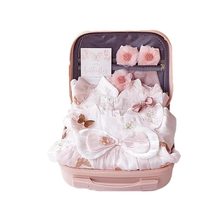 Baby Gift Box, Pink Costume Newborn Little Princess Girl Baby Butterfly Dress