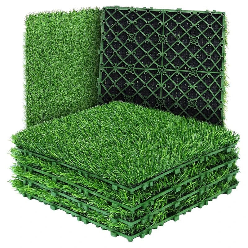 False lawn balcony terrace decoration artificial turf tile interlocking lawn synthetic fake grass self-drainage lawn floor