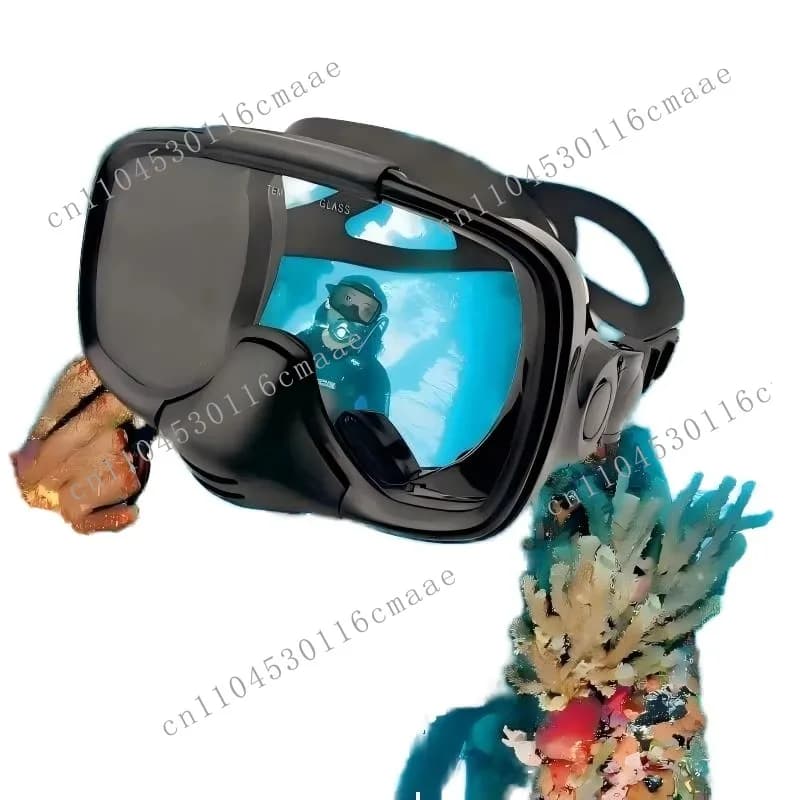 Single Lens Silicone Diving Masks with Scratchproof Tempered Glass Snorkel Water-Resistant Product
