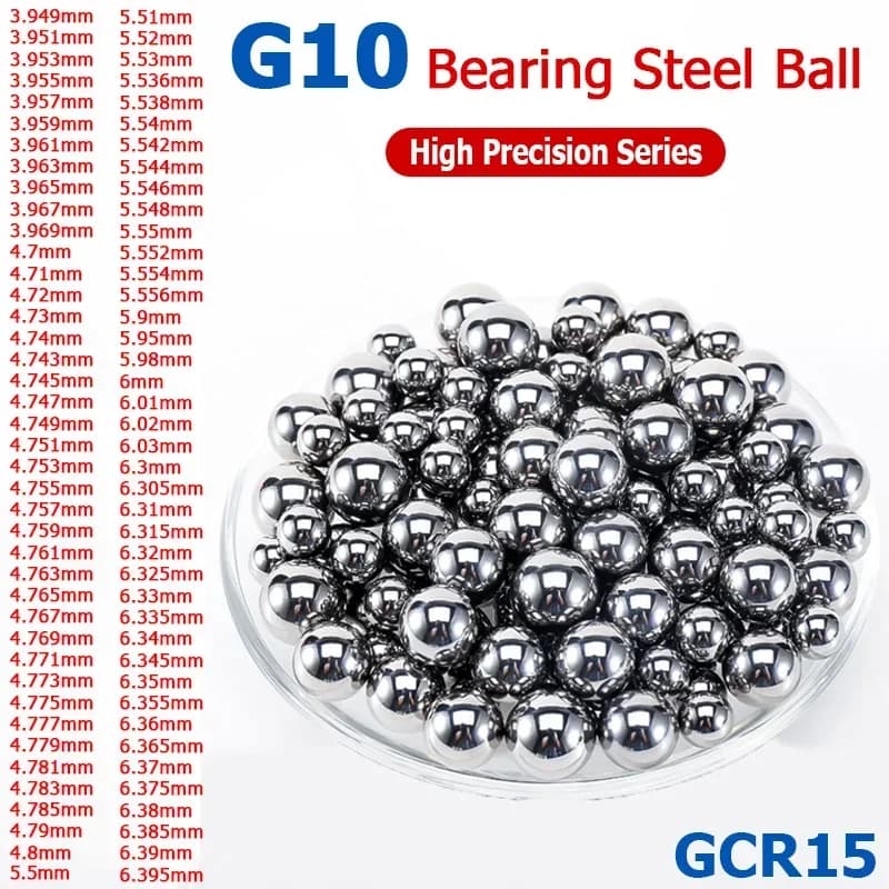 100-1000pcs 3.95~6.5mm High Precision Steel Balls G10 Bearing Steel GCR15 3.949/3.963/4.7/4.751/4.763/4.8/5.5/5.59/6/6.1/6.35mm