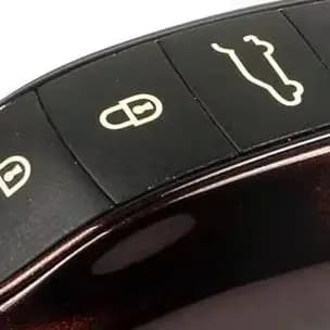 Car Key Shell Mahogany Red For Porsche Panamera Macan 911 718 Taycan Boxster Tayenne 2011-2019 Remote Control Fob Case