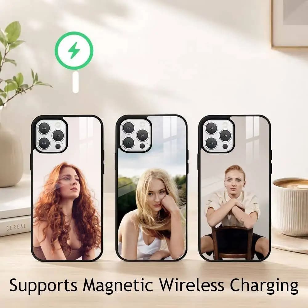 Sophie T-Turner-R Actor gift Phone Case For iPhone18,17,16,15,14,13,12,11 Plus,Pro Supports Magnetic Wireless Charging
