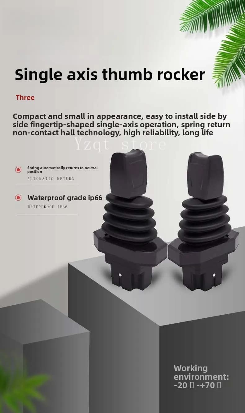 XD33 Hall Single Axis Thumb Rocker Fingertip Joystick Control Lever Control Handle Industrial Sensor
