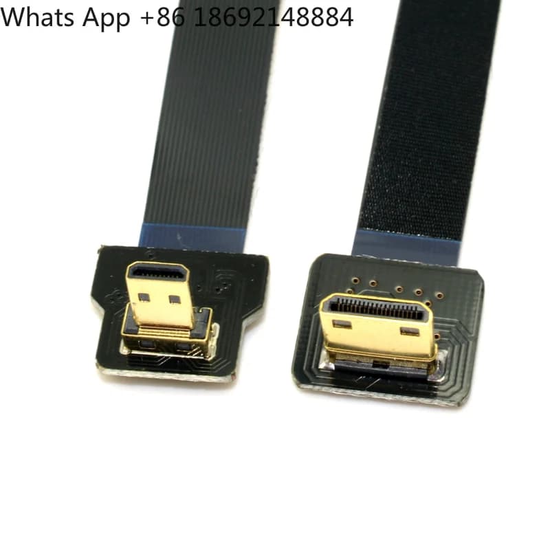 FPV dedicated Micro HDTV to Mini HDTV high definition cable 90 degree elbow FPC cable HD-199