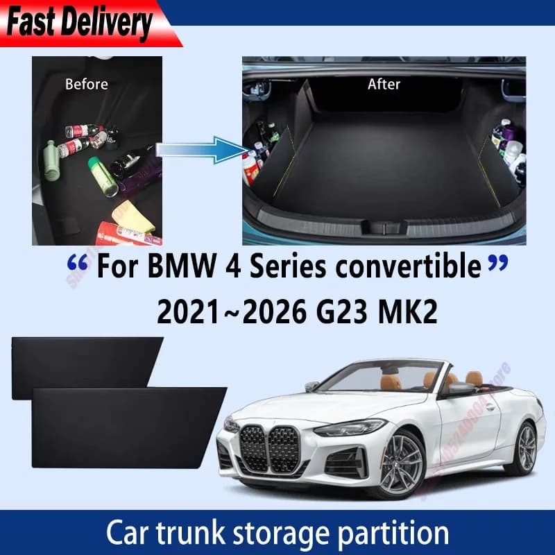 For BMW 4 Series Convertible G23 2021~2026 25 Trunk Storage Partition Multifunction Storage Auto Interior Parts